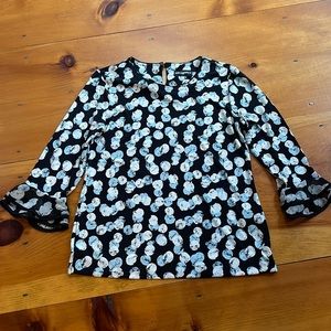 Karl Largerfeld flutter sleeve top